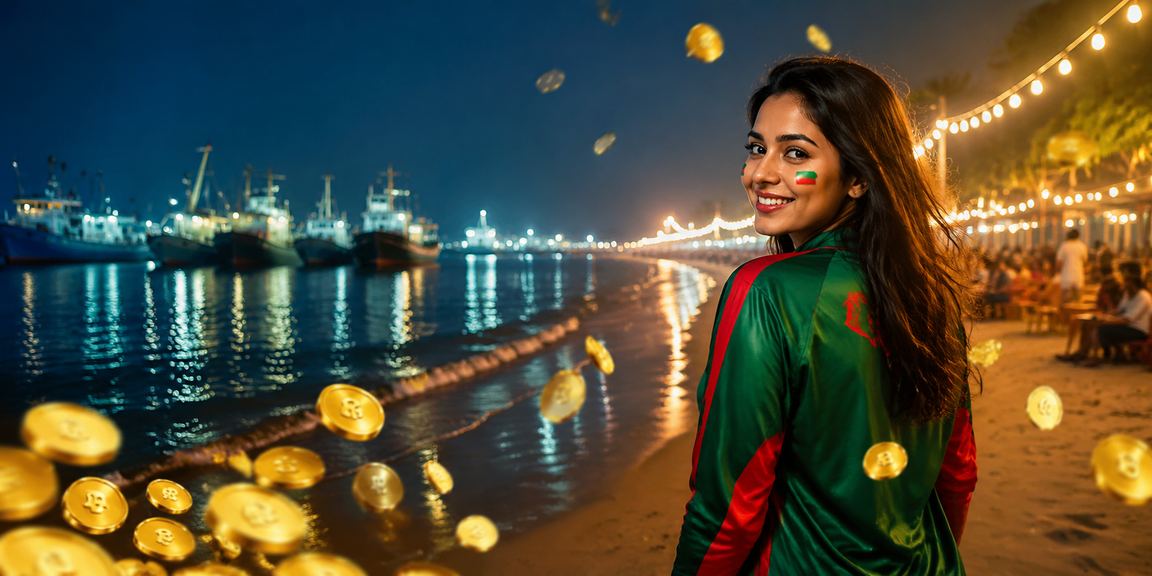 কক্সবাজার সমুদ্রসৈকতে ক্রিকেট বেটিং উপভোগ করছেন একজন খেলোয়াড়